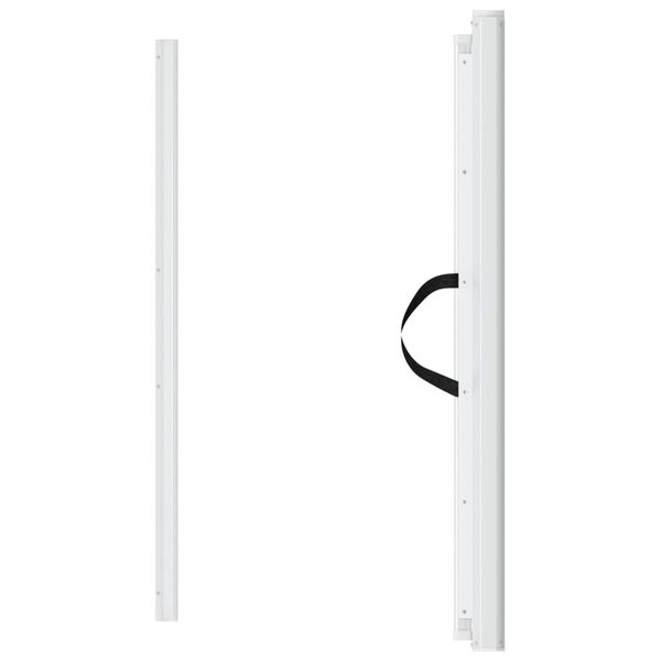 vidaXL Прибираща се врата за домашни любимци, бяла, 82,5x125 см