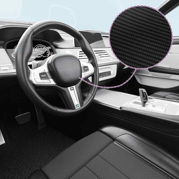 vidaXL Фолио за кола, 3D черно, 100x150 см