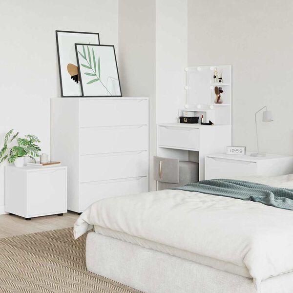 vidaXL Шкаф за баня Бяло 40,5 x 40 x 44 см Инженерно дърво