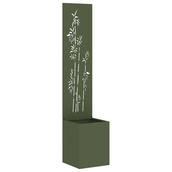 vidaXL Екран за градинска неприкосновеност Маслиненозелен 32 x 140 см