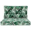 vidaXL Възглавница за диван на открито 2 pcs Мотив с листа Полиестер