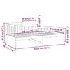 vidaXL Дневно легло без матрак, бял, 90x200 см, борово дърво масив