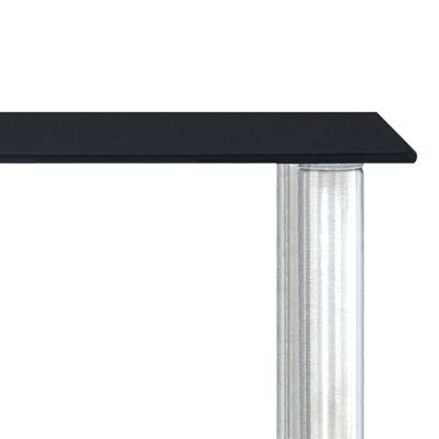 vidaXL Кухненски рафт, черен, 45x16x26 см, закалено стъкло
