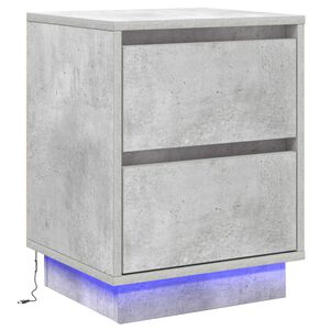 vidaXL Нощен шкаф Циментено сиво 39 x 34,5 x 50 см Инженерна дървесина