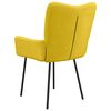 vidaXL Трапезни столове, 2 бр, жълти, кадифе