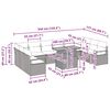 vidaXL Градински Софа Комплект с възглавница 11 pcs Сив и кафяв