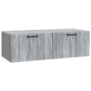 vidaXL Стенно монтиран ТВ шкаф Сива сонома 98 x 41 x 30 см