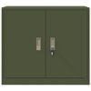 vidaXL Шкаф за съхранение Маслинено зелено 80 x 40 x 70 см Стомана