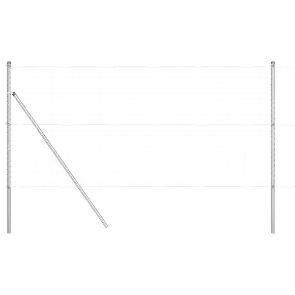 vidaXL Стълб за ограда. Друг 26 pcs Сив 3,2 x 3,2 x 200 см Стомана