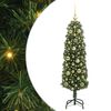 vidaXL С изкуствено коледно дърво с 150 LED светодиода Зелен 120 cm