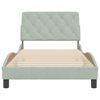 vidaXL Рамка за легло без матрак, светлосива, 100x200 см, кадифе