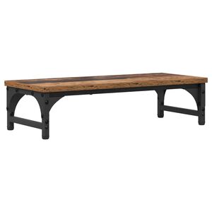 vidaXL Стойка за монитор Старо дърво 55 x 23 x 14 cm