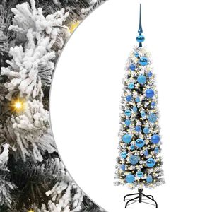 vidaXL С изкуствено коледно дърво с 150 LED светодиода Зелен 120 cm