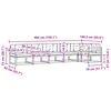 vidaXL Комплект дивани за открито 6 pcs Натурален и Крема