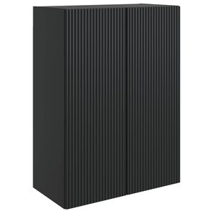 vidaXL Стенно шкафче Черно 66 x 34,5 x 90 см Инженерна дървесина