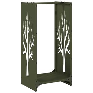 vidaXL Стойка за дърва, 40x30x80 см, студеновалцувана стомана