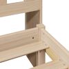 vidaXL Легло с рафтове за книги, без матрак, 75x190 см, бор масив