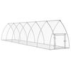 vidaXL Клетка за зайци сребриста 105x600x120 см поцинкована стомана