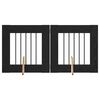 vidaXL Врата за кучета с поставки 2 pcs Черен дъб 60 x 60 cm