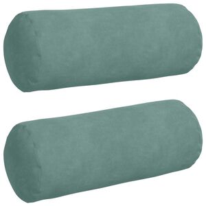 vidaXL Възглавници валяци 2 pcs Морско зелено &Oslash; 15 x 40 см