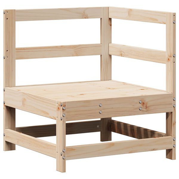 vidaXL Градински комплект диван от 3 части, масивно дърво бор