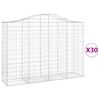 vidaXL Габионни кошници арка 30 бр 200x50x140/160см поцинковано желязо