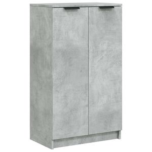 vidaXL Шкаф за обувки, бетонно сив, 59x35x100,5 см, инженерно дърво