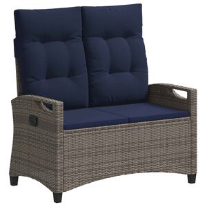 vidaXL Градинска пейка с възглавница 105 x 60 x 112 см стомана