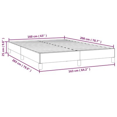 vidaXL Рамка за легло светлосива 160x200 см кадифе