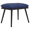 vidaXL Табуретка, синя, 45x29,5x35 см, текстил и изкуствена кожа