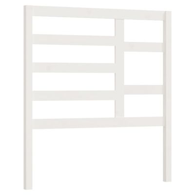 vidaXL Горна табла за легло, бяла, 81x4x104 см, бор масив