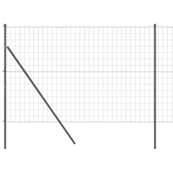 vidaXL Ограда с пост Сив 1,5 x 10 m Стомана и PVC