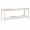 vidaXL Градинска пейка, бяла, 108x35x45 см, борово дърво масив