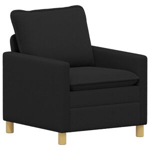 vidaXL Диван Черно 76 x 81 x 87,5 см Текстил