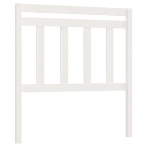 vidaXL Горна табла за легло, бяла, 96x4x100 см, бор масив