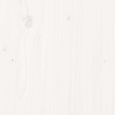 vidaXL Сайдборд, бял, 110x34x75 см, бор масив