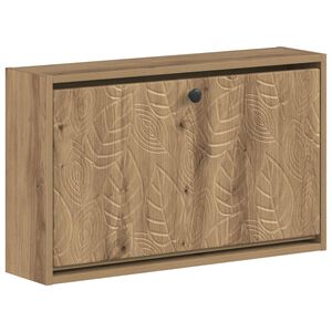 vidaXL Стенно шкафче за обувки DELFT 71 x 17 x 43 см Дъб артизан