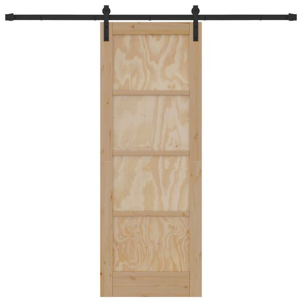 vidaXL Преплъзваща се врата Кафяво 73,5 x 198,5 см