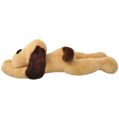 vidaXL Плюшена играчка куче, кафяв плюш,120 см