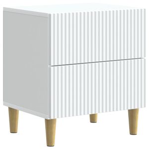 vidaXL Нощен шкаф Бяло 43 x 34,5 x 48 см Инженерна дървесина
