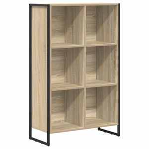vidaXL Шкаф за книги 99.5 x 30 x 108.5 см Инженерна дървесина Сонома