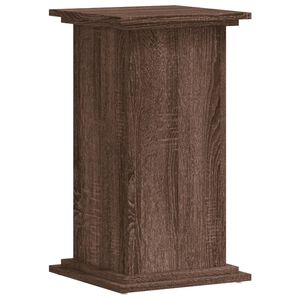 vidaXL Поставка за растения, кафяв дъб, 33x33x60 см, инженерно дърво