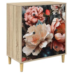 vidaXL Плика BORNE Светло пионова шарка 66 x 36,5 x 75 см Сонома