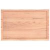 vidaXL Плот за маса светлокафяв 100x60x(2-4) см обработен масивен дъб