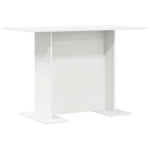 vidaXL Трапезна маса Бяло 110 x 60 x 75 cm Инженерно дърво