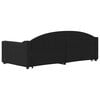 vidaXL Канапе с изтеглящо разтегателно легло черно 90x190 см плат