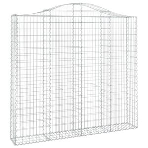 vidaXL Дъговидна габионна кошница 200x30x180/200 см поцинковано желязо