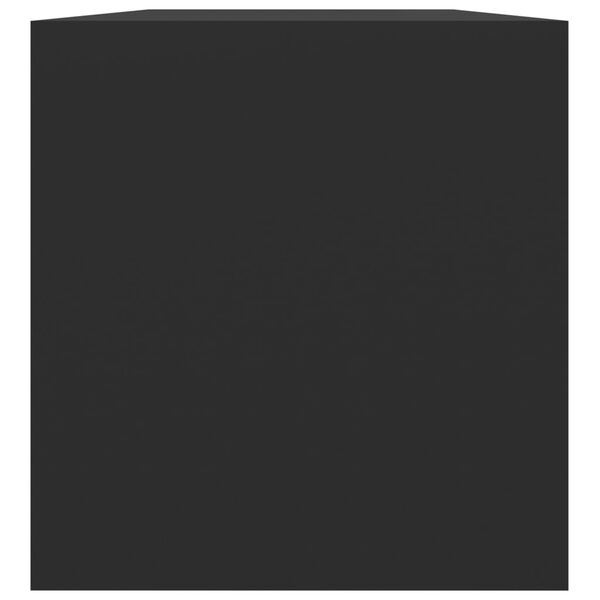 vidaXL Шкаф за винилови плочи, черен, 71x34x36 см, инженерно дърво
