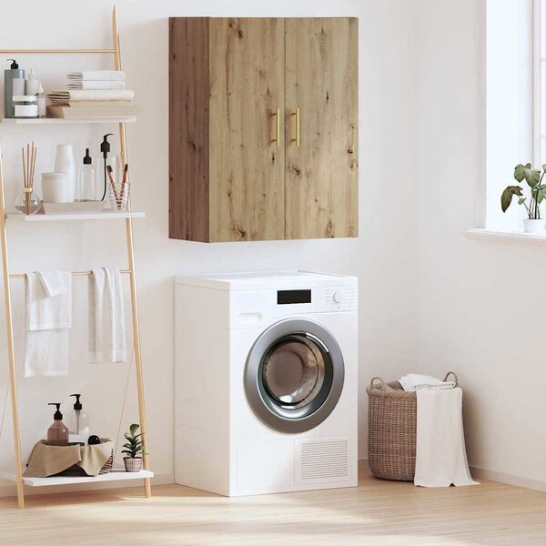 vidaXL Стенен шкаф Дъб 69,5 x 34 x 90 см Инженерно дърво