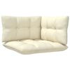 vidaXL Градински комплект от 3 части с кремави възглавници бор масив